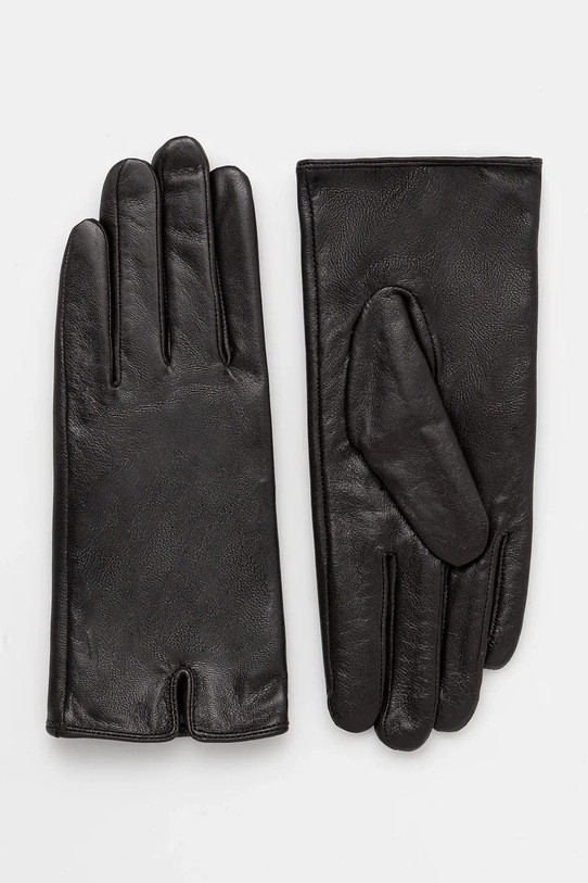Answear.LAB rękawiczki skórzane plain glove 2 brązowy WA25