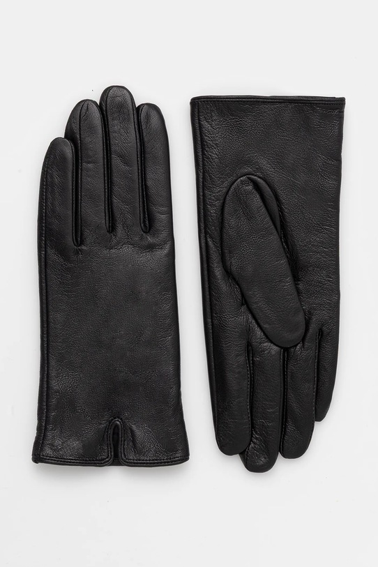 Answear.LAB rękawiczki skórzane plain glove 2 czarny WA25