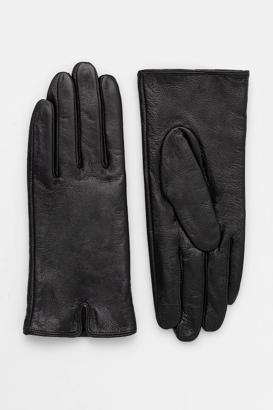 Kožené rukavice Answear.LAB plain glove 2 čierna WA25