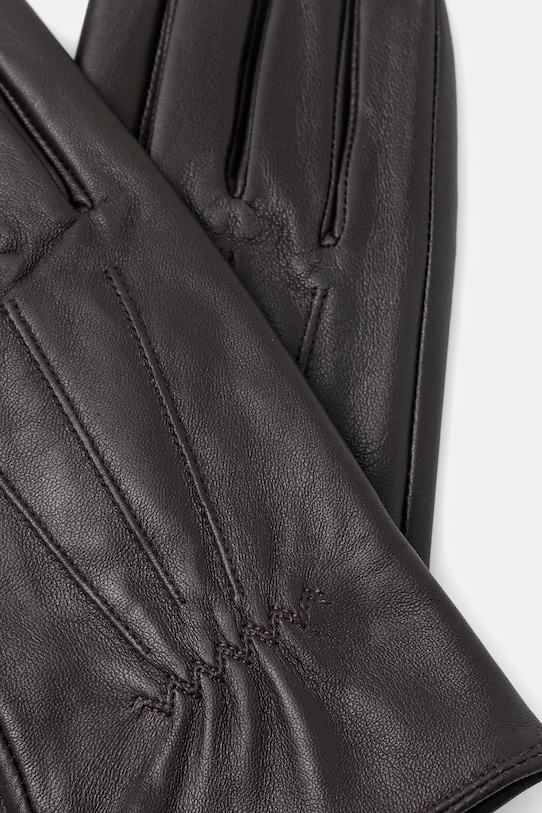 Answear.LAB rękawiczki skórzane fitted glove brązowy WA25