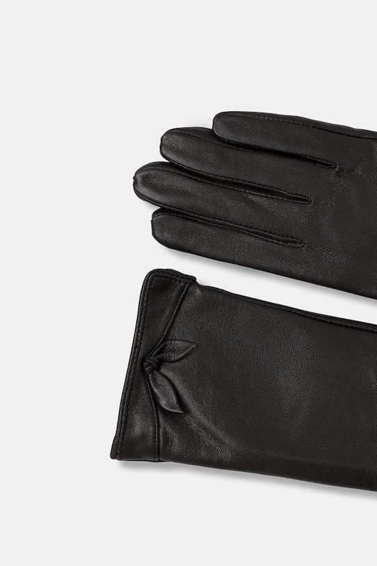 Akcesoria Answear.LAB rękawiczki skórzane leaf glove brązowy