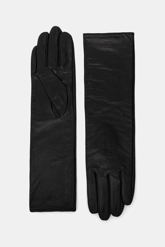 Answear.LAB rękawiczki skórzane skóra licowa czarny HH2515.FLK