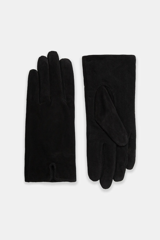 Semišové rukavice Answear.LAB semišová koža čierna plain.glove.2.fh