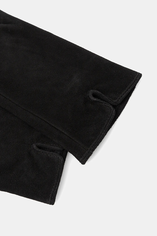 Semišové rukavice Answear.LAB plain.glove.2.fh čierna WA25