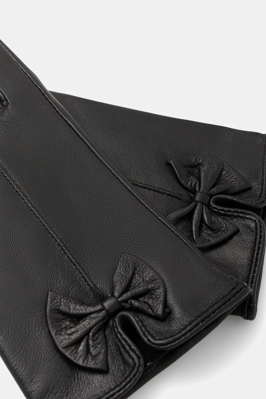 Answear.LAB rękawiczki skórzane classy.bow czarny WA25