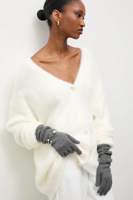 Answear.LAB rękawiczki z dodatkiem wełny z dodatkiem wełny szary WA25-RED028