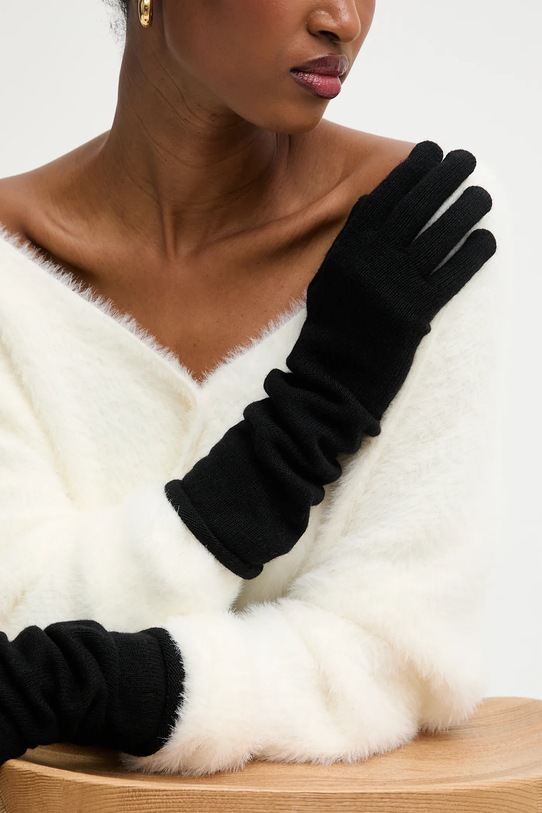 Answear.LAB rękawiczki z dodatkiem wełny czarny WA25-RED028