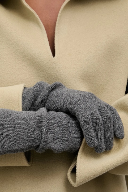 Answear.LAB rękawiczki wełniane WA25-RED029 szary WA25