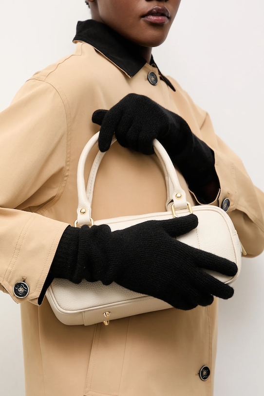 Answear.LAB rękawiczki wełniane wełna czarny WA25-RED029