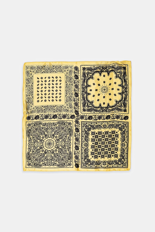 Answear.LAB esarfa de matase matase galben 54x54