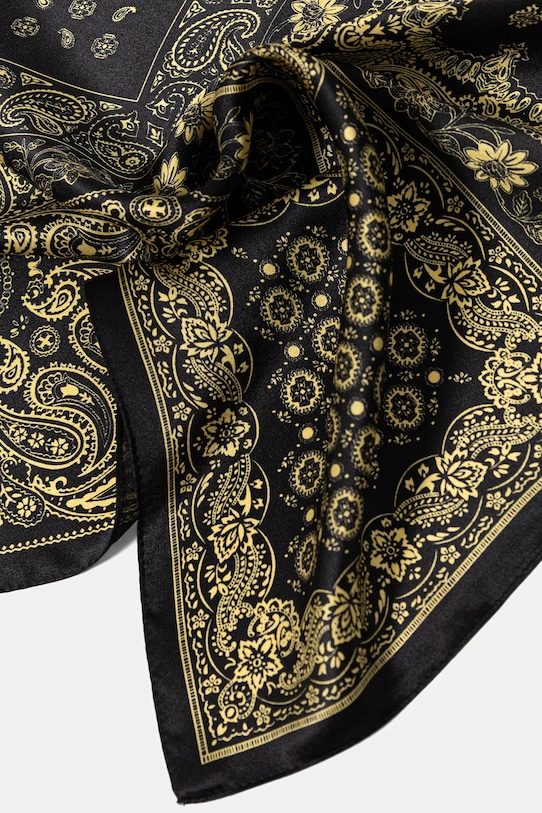 Akcesoria Answear.LAB apaszka jedwabna 54x54 żółty