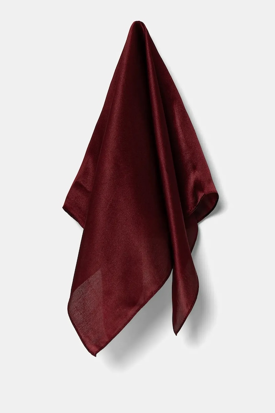 Шелковый платок на шею Answear.LAB 50x50 бордо WA25