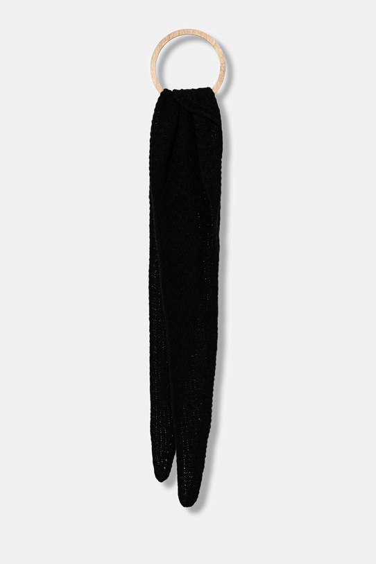 Answear.LAB szalik z wełną merino 2506042-026 czarny WA25