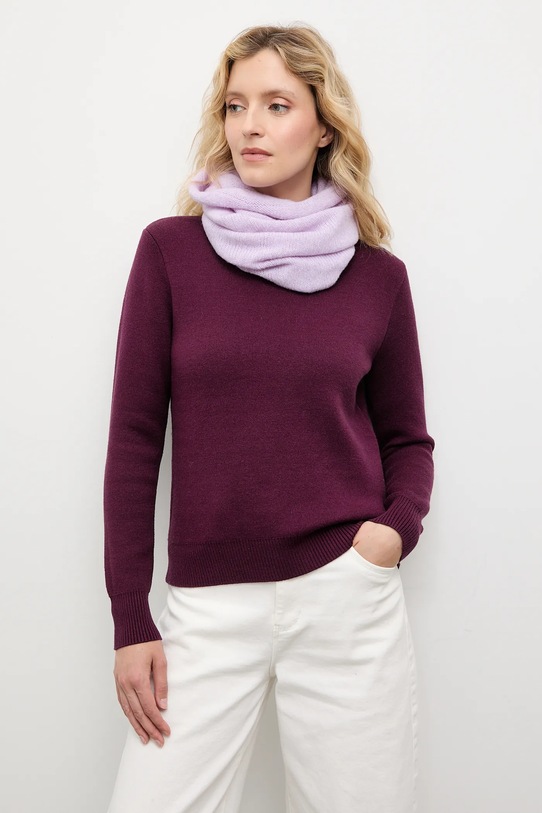 Answear.LAB komin z wełną merino dzianina fioletowy 2306018