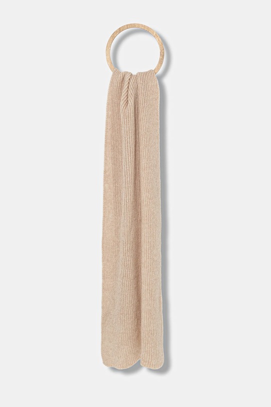 Answear.LAB szalik z wełną merino 2311100-061 beżowy WA25