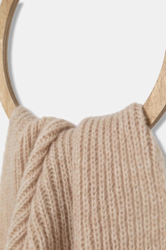 Akcesoria Answear.LAB szalik z wełną merino 2311100-061 beżowy