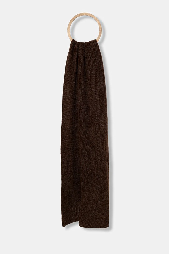 Answear.LAB szalik z wełną merino 2311100-061 brązowy WA25
