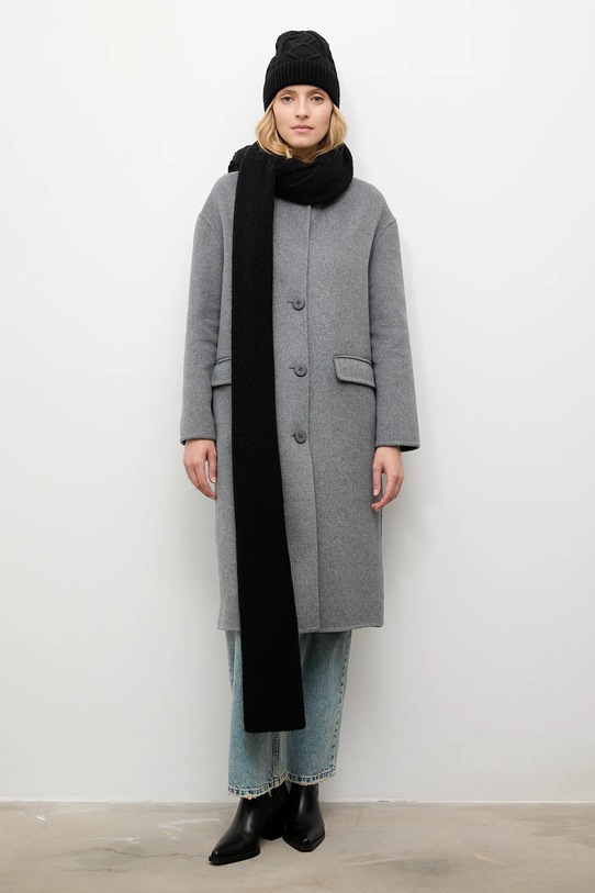 Answear.LAB szalik z wełną merino czarny 2311100-061