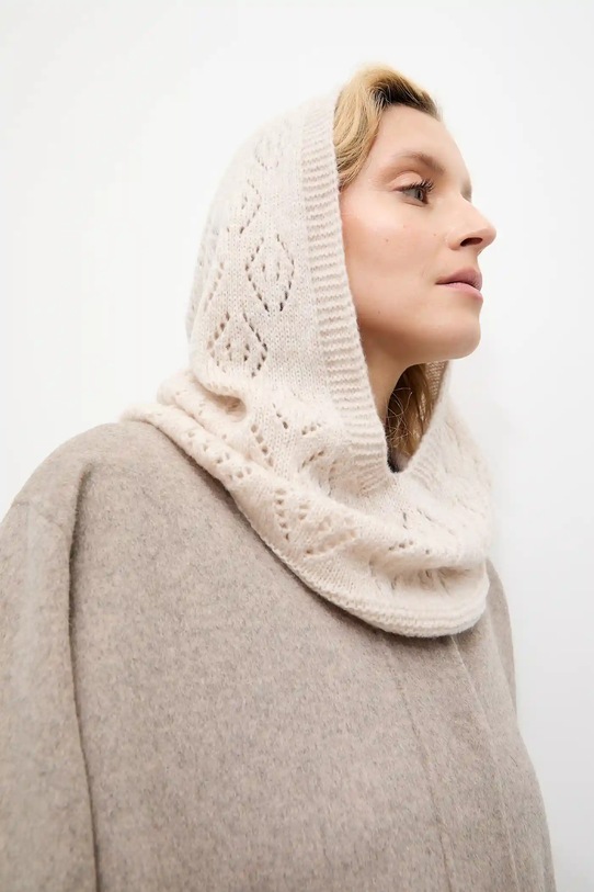 Answear.LAB gyapjú sál sima bézs 2311782