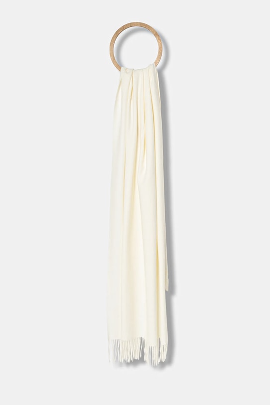 Answear.LAB szalik z wełną dzianina beżowy pashmina.1