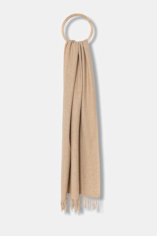 Answear.LAB szalik z wełną dzianina beżowy pashmina.1