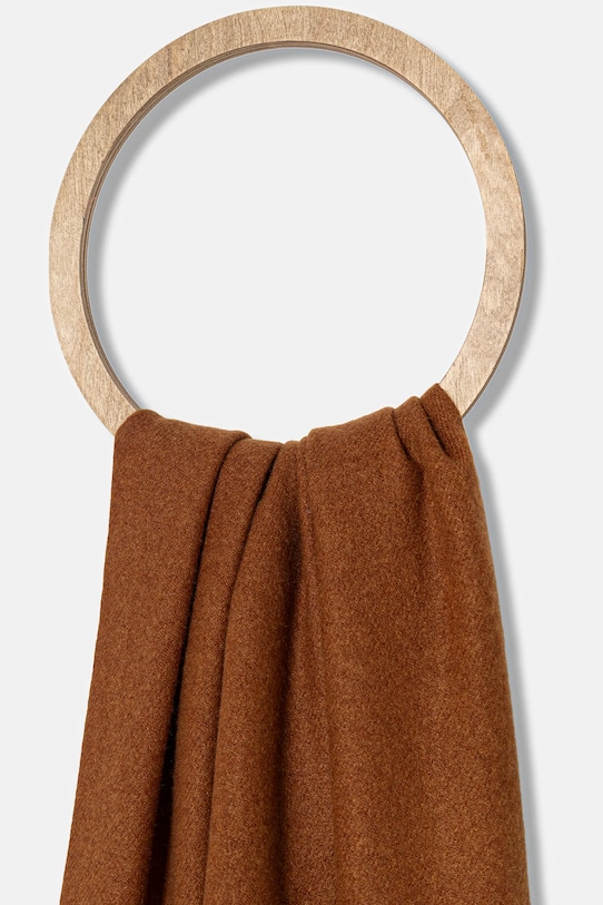 Answear.LAB szalik z wełną pashmina.2 brązowy WA25