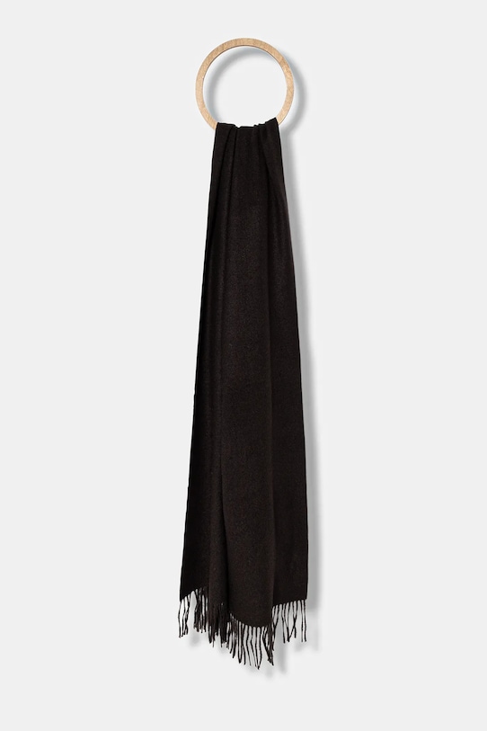 Answear.LAB szalik z wełną z dodatkiem wełny brązowy pashmina.2