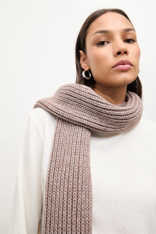 Vlnený šál Answear.LAB hnedá WA25-SAD029