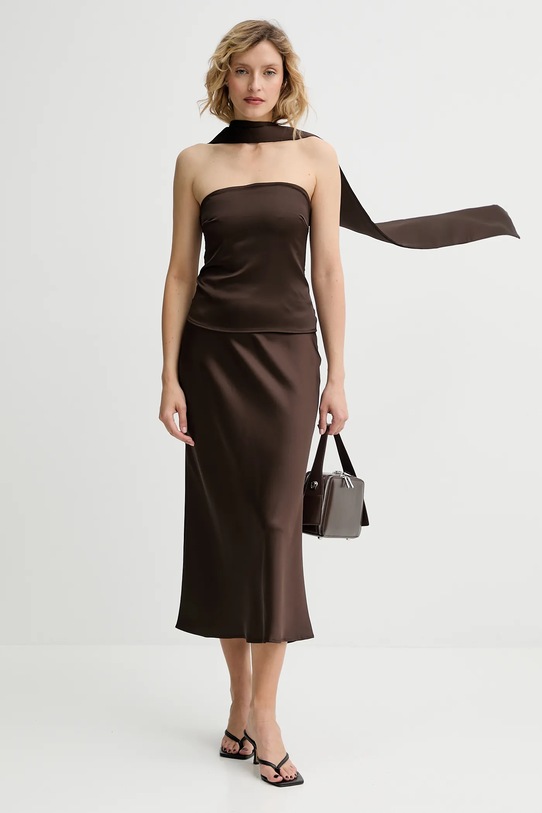 Топ і спідниця Answear.LAB 93055.93073 коричневий WA25