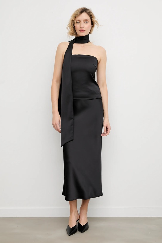 Answear.LAB top i spódnica tkanina czarny 93055.93073