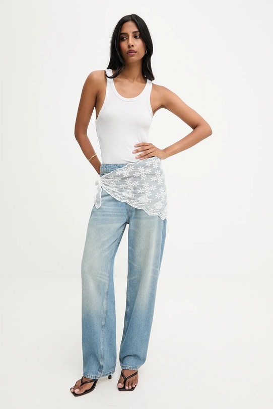 Answear.LAB esarfa LARGE.FLK alb WA25