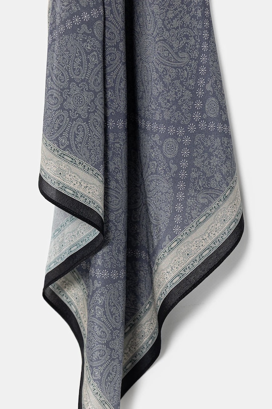 Akcesoria Answear.LAB apaszka jedwabna ZG1.cms granatowy