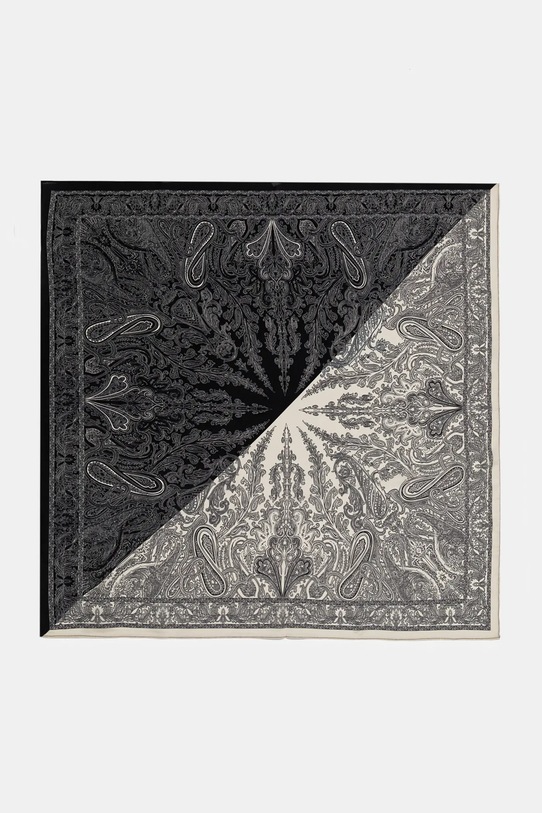 Answear.LAB apaszka jedwabna tkanina czarny ZG2.cms