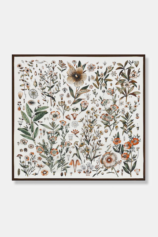 Answear.LAB apaszka jedwabna tkanina brązowy 53x53.cms