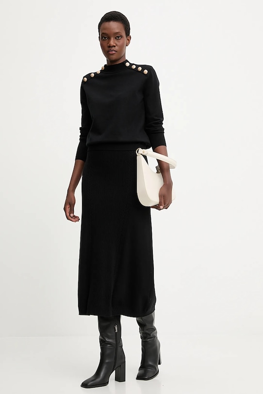 Answear.LAB spódnica z kaszmirem 2682.fh czarny WA25