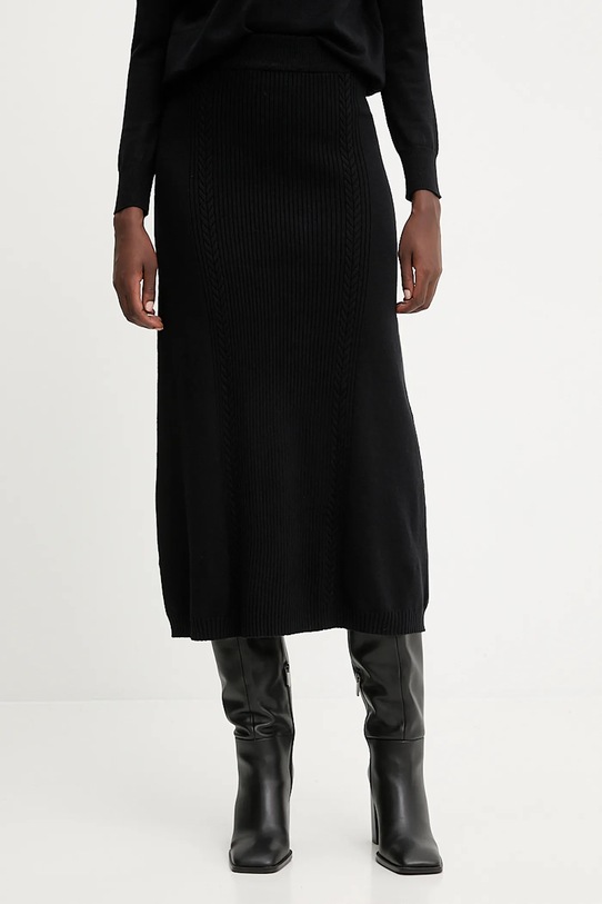 Answear.LAB spódnica z kaszmirem czarny 2682.fh