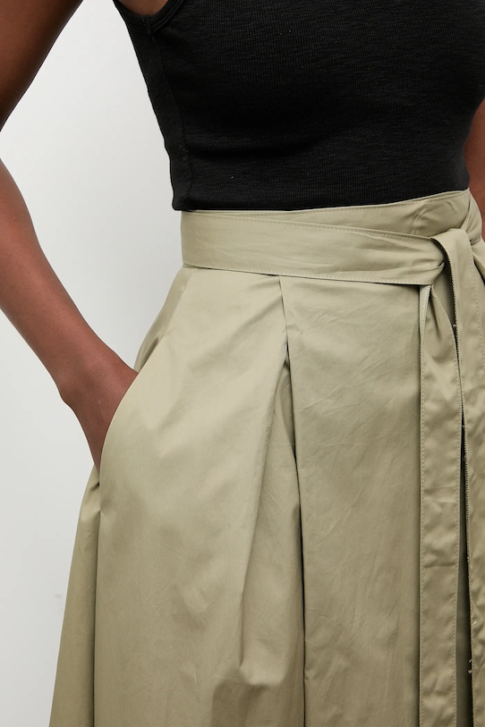 Answear.LAB spódnica bawełniana zielony PK2871