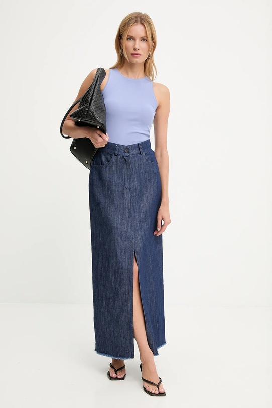 Answear.LAB spódnica jeansowa casual niebieski 93181