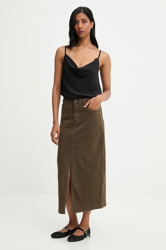 Answear.LAB fusta jeans ma.20158f.FLK verde WA25