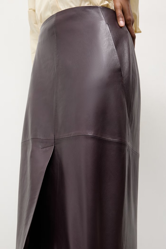 Answear.LAB kivágással bőr szoknya burgundia WA25-SDD020