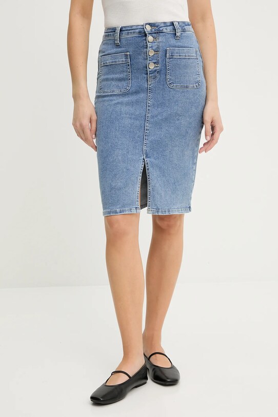 Answear.LAB spódnica jeansowa casual niebieski WA25.SDD024