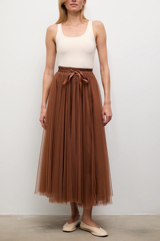 Answear.LAB spódnica casual brązowy CK08077.FLK