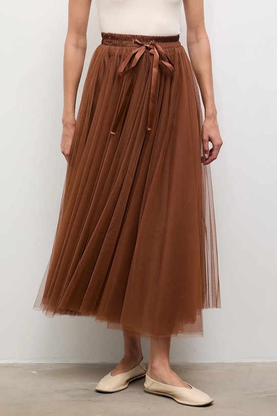 Спідниця Answear.LAB коричневий CK08077.FLK