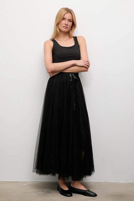 Answear.LAB spódnica ck08077.3.FLK czarny WA25