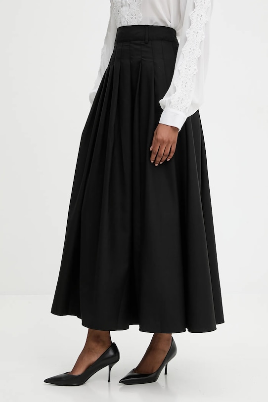 Sukňa Answear.LAB látka čierna 15055.FLK