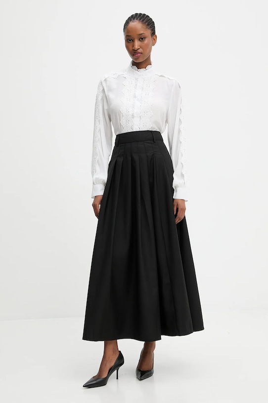 Sukňa Answear.LAB 15055.FLK čierna WA25