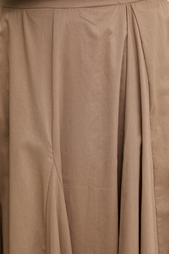 Хлопковая юбка Answear.LAB 4852.FLK коричневый