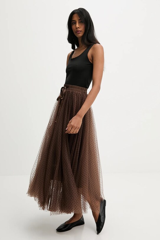 Спідниця Answear.LAB ck08077.3.b.FLK коричневий WA25