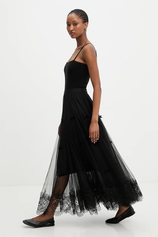 Answear.LAB fusta imprimeu negru ck08387.FLK