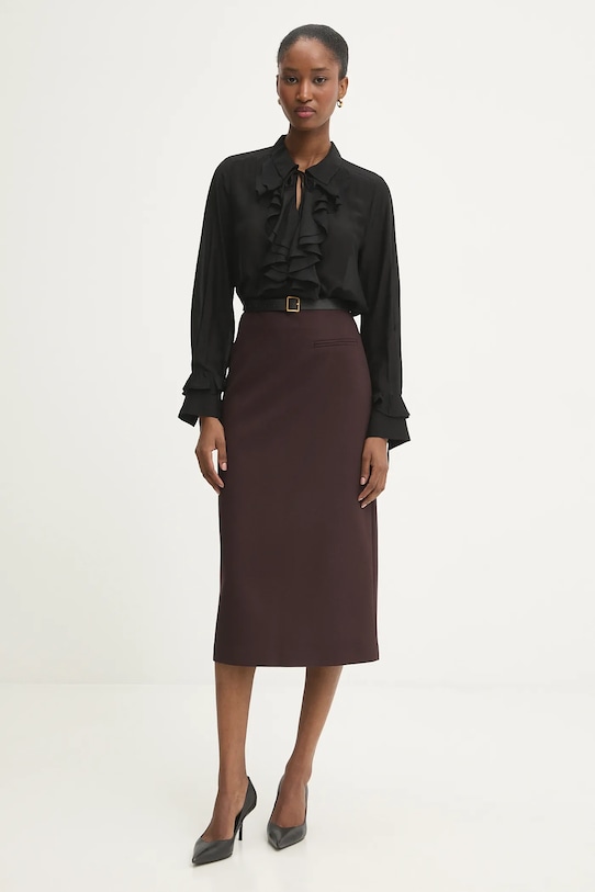 Odzież Answear.LAB spódnica ET0562.TOS bordowy